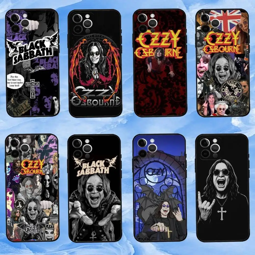 

Black S-Sabbath O-Ozzy Osbourne Phone Case For iPhone 17,16,15,14,13,12,11 Plus,Pro Max,XS,Soft Silicone Black Cover