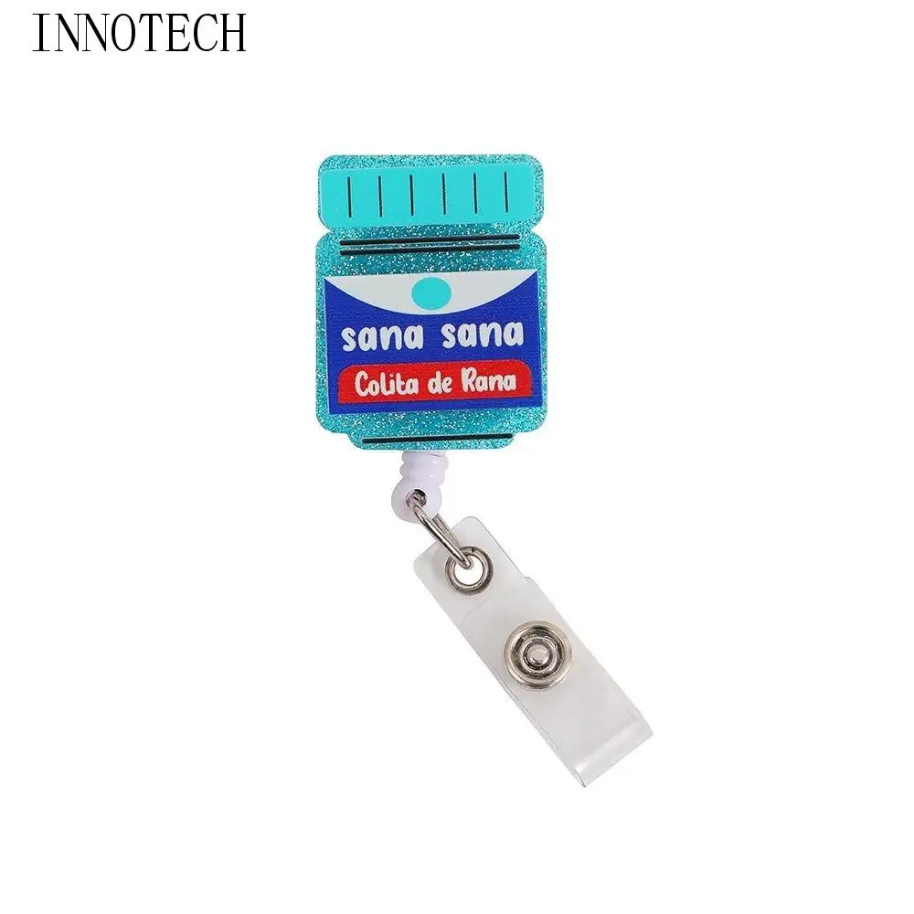 

Stretchable Organs Badge Clip Fall-proof High Resilience Nurse Badge Holder with Back Clip Work Card Clip Name Card Holder