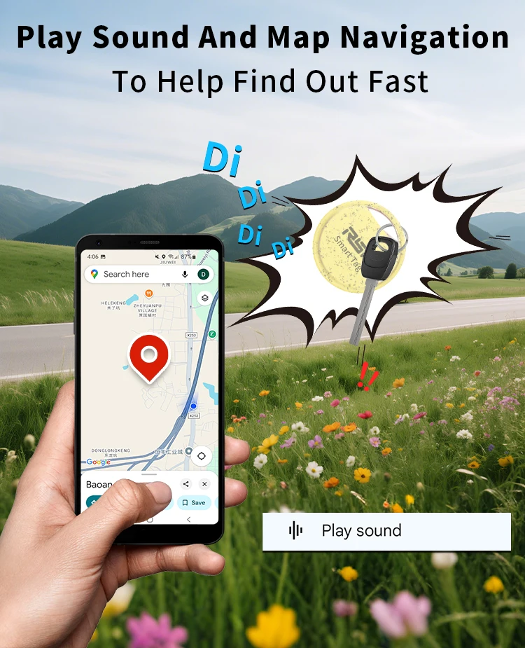 RSH Security Tracker Wallet Gepäck Koffer Box Locator Anti Lose für Android Smart Tag Arbeit mit Google Find für Samsung OnePlus – Detail 4