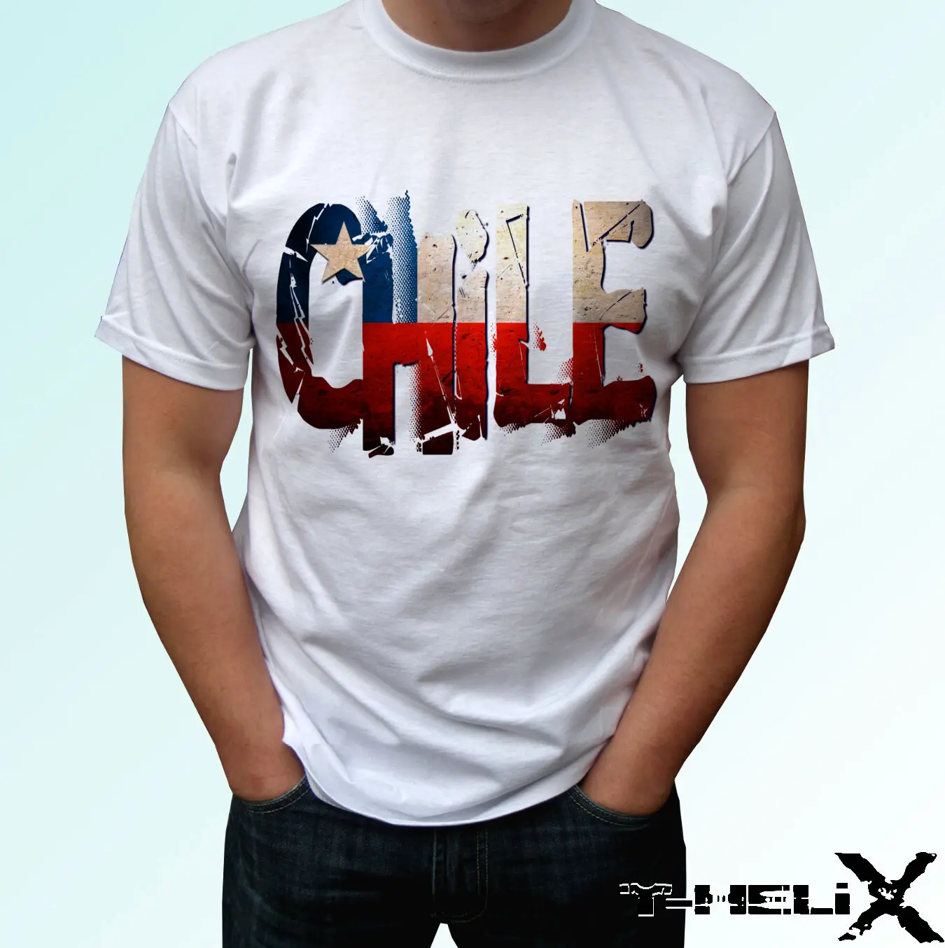 

Chile flag - white t shirt top country design - mens womens kids & baby sizes