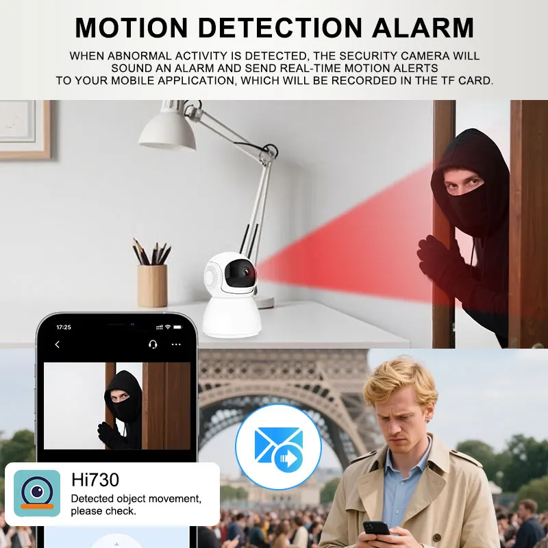 كاميرا PTZ لاسلكية كاميرا IP داخلية مراقبة واي فاي لكاميرا مراقبة للمنزل للرؤية الليلية كاميرا CCTV كاميرا كلب أليف #3