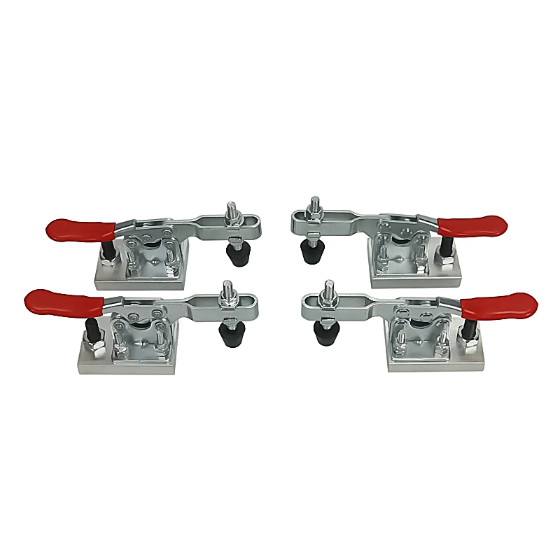 4pcs/set Horizontal Toggle Clamp 90Kg Quick Release Tool Horizontal Clamps Hand New Heavy Duty Tooling Accessory CNC Woodwork