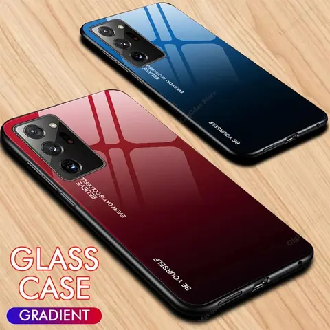 Farbverlaufshülle aus gehärtetem Glas für Samsung Galaxy S24 Ultra Plus 5G Funda für Samsung S24 S 24 Ultra Hard Coque S24 Ultra + Hülle