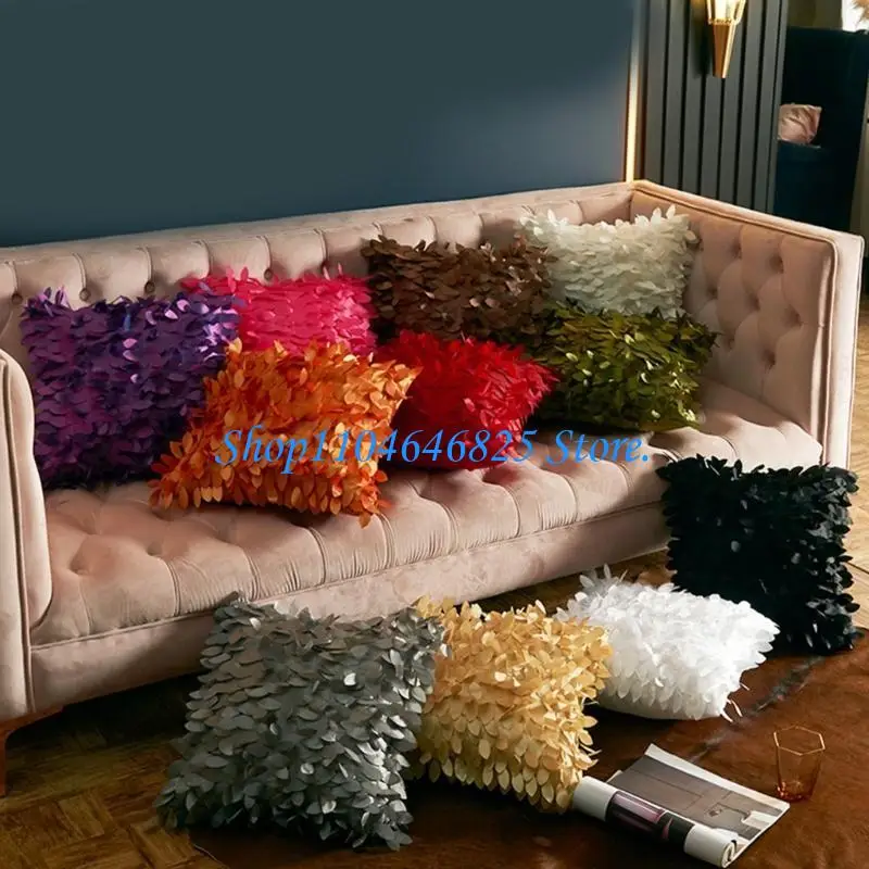 3D Cover Soft Silk Fabric Cushion Case 42x42cm Decorative Cushion Case For Living Room Couch And Sofa