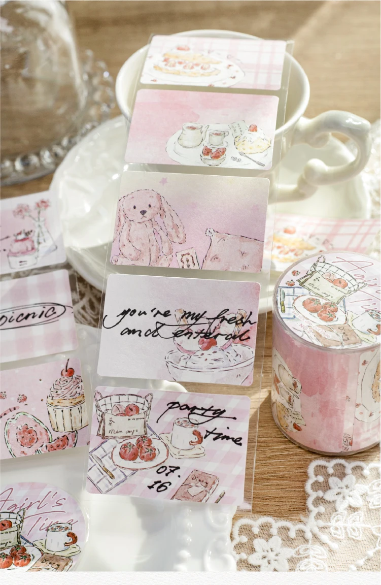 Journal GO 5cmx2m The Maiden's Hour Vintage Floral Sticker Tape Weißes Kraftpapier Dekorative Aufkleber für Scrapbooking Journal – Detail 10