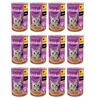 WHISKAS Adult with Chicken Sauce Wet Cat food 12x400g