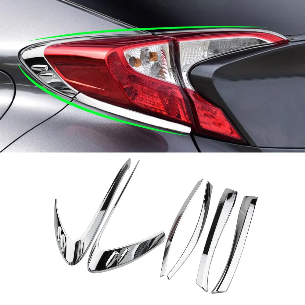 

ABS Chrome Car Rear Light Lamp Cover Protective Sticker Trim for Toyota C-HR CHR 2016 2017 2018 2019 2020 2021 Accessories