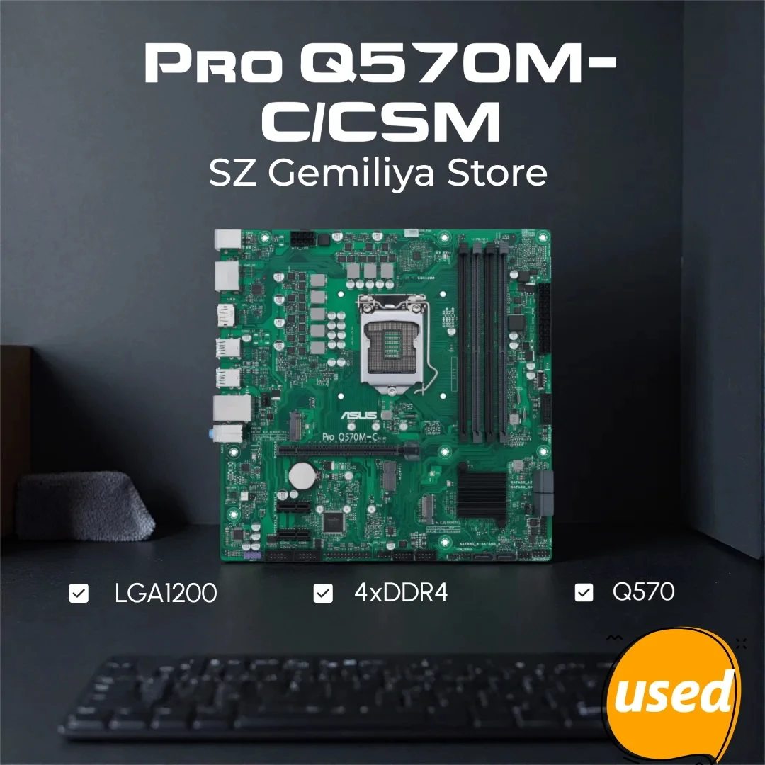 

ASUS Pro Q570M-C/CSM Motherboard LGA1200 Intel Q570 2XDP support i3-10100 11700 10105 cpu TPM 2.0 DDR4 128GB M.2 mATX BIOS COM