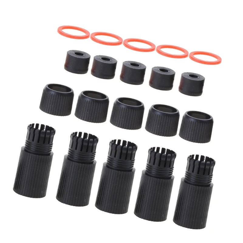 5PC RJ45 Couplers IP67 Ethernets Networks Cable Connectors Straight-through Header Broadband Networks Cable Extenders