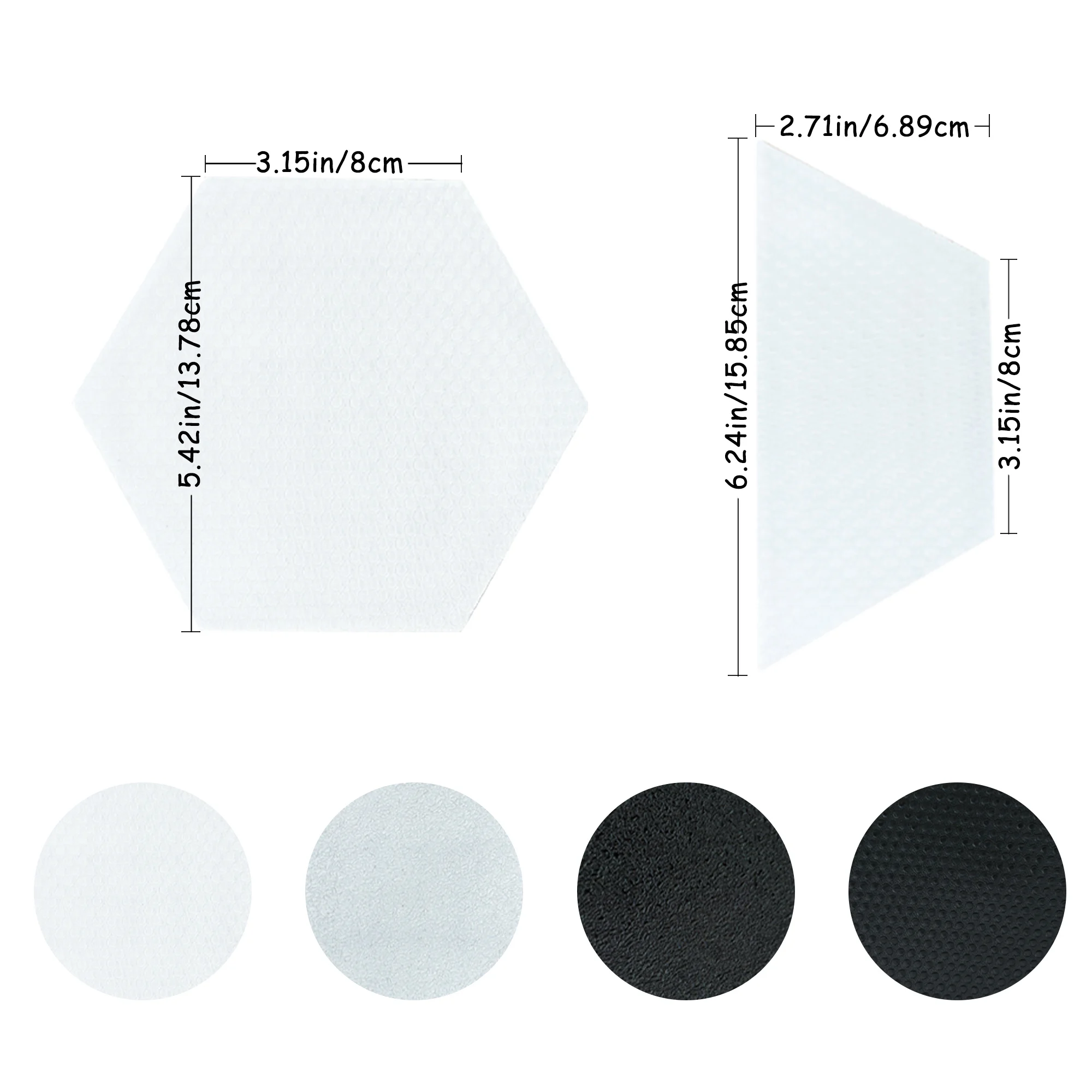 AQUBONA Surfboard Deck Grip Hexagon Clear Surf Traction Pad Surfing Accessories