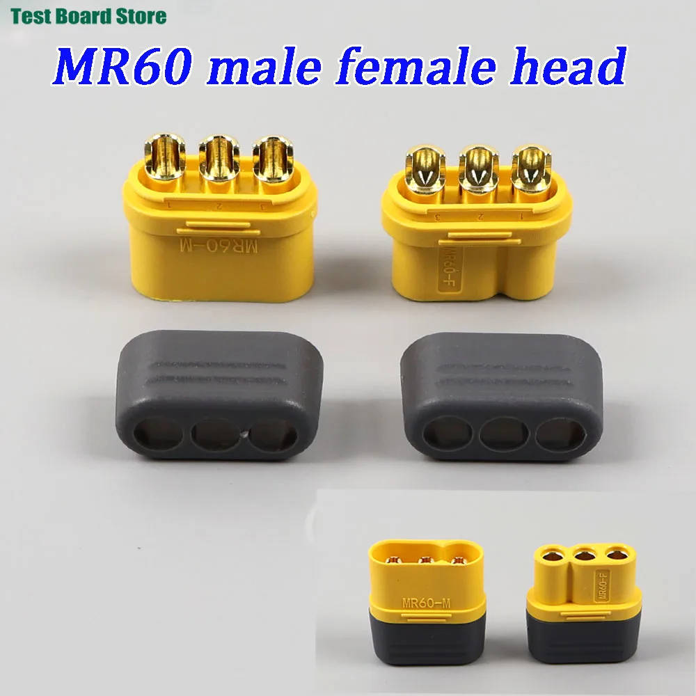 1/2/5/10 Pair MR60 Male Female Plug With Protector Sheathed Cover 3.5mm 3 Core Connector T Type Plug Connector