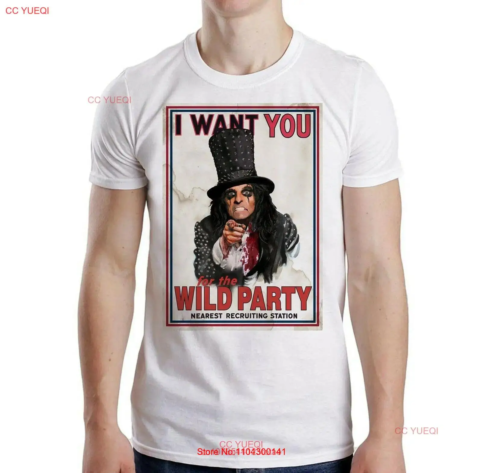 ALICE COOPER cd lgo I WANT YOU FOR THE WILD PARTY Official SHIRT 2XL new long or short sleeves