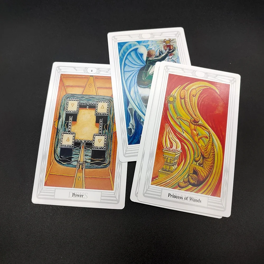 Baraja de Tarot de adivinación pequeña de Crowley Thoth con libro de guía, 78 baraja de Tarot, juego de cuenta para principiantes y expertos