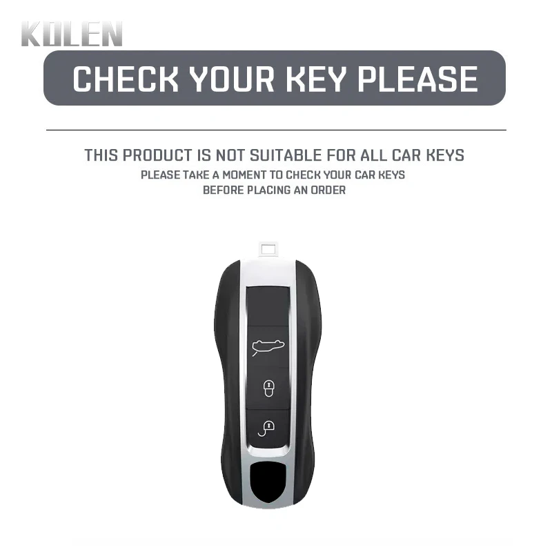 Leather Car Key Case Cover Shell Fob For Porsche Panamera Spyder Carrera Macan Boxster Cayman Cayenne 911 970 981 991 Keychain