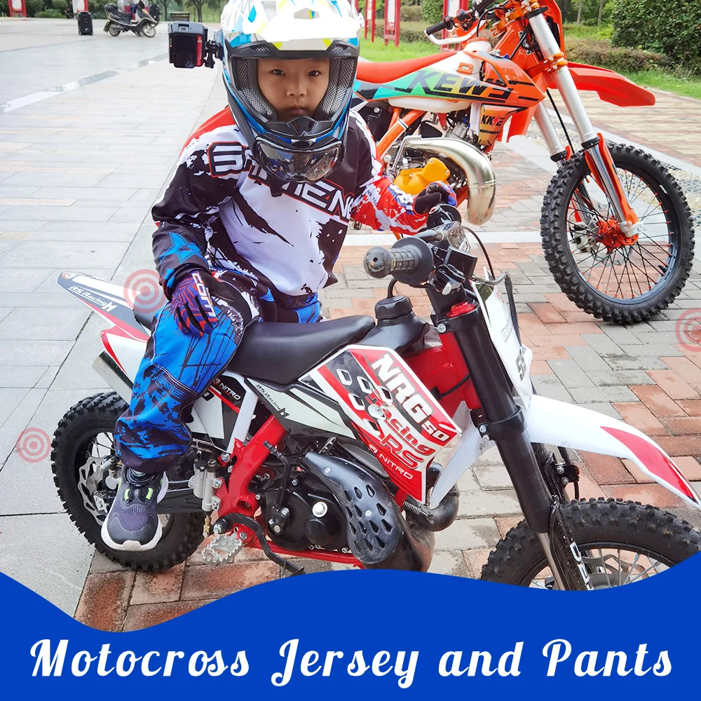 children\'s Motocross Jersey and Pants Youth Motorcycle racing suit gear set Enduro MX Combo Kids Kits 5 6 7 8 9 10 11 12 years