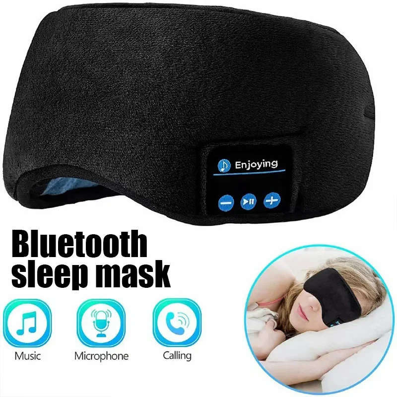 Original Bluetooth Sleeping Headphones Eye Mask Sleep Headphones Bluetooth Headband Soft Elastic Wireless Music Earphones