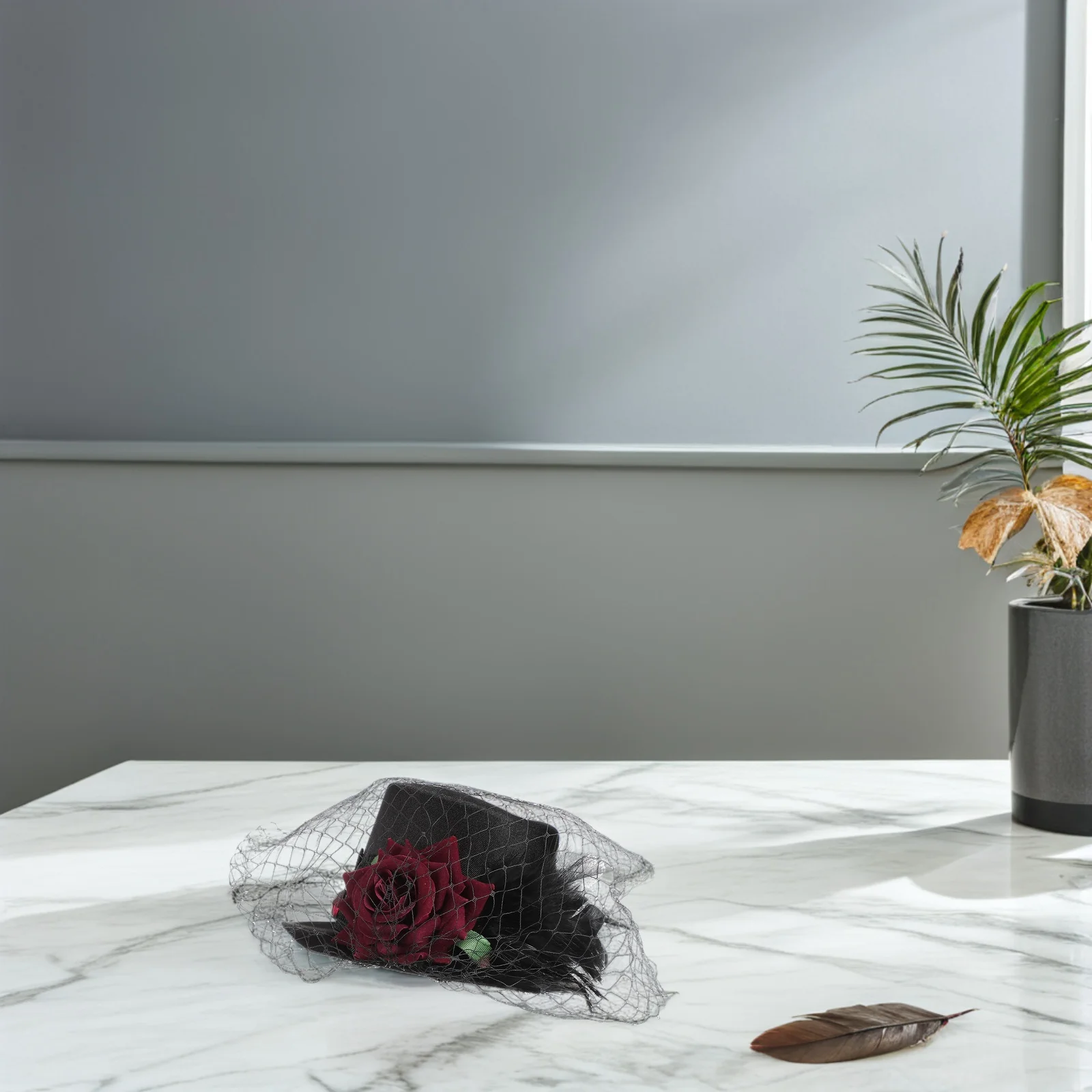 

Vintage Style Satin Retro Mini Hat Rose Mesh Hairpin For Women Lady Bobby Pin Girl Clip Gauze Party Festival