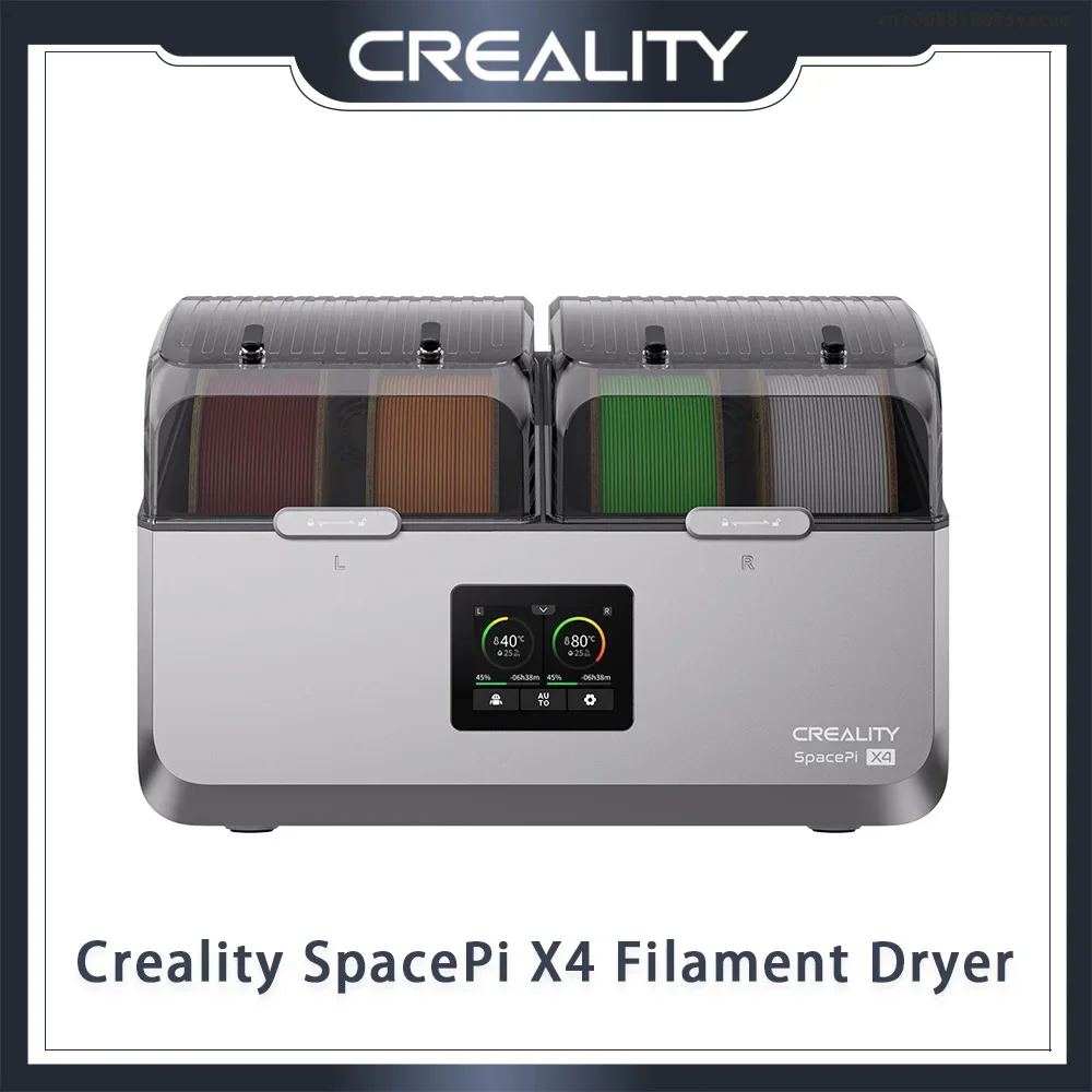 

Сушилка для нити Creality SpacePi X4, 4 катушки до 80 ℃ Двойная независимая защита нагревательных камер для всех 3D-принтеров