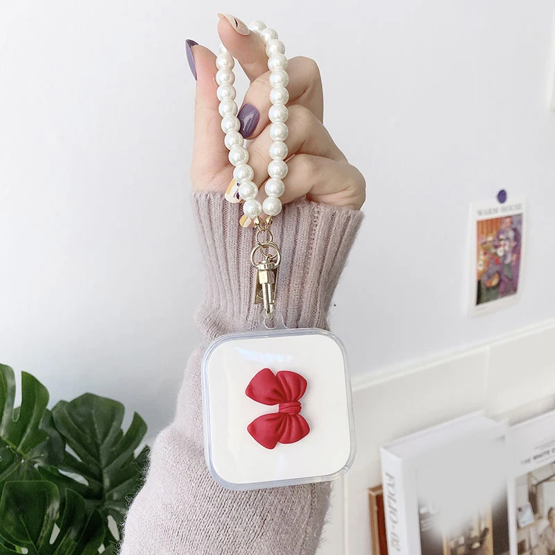 Para xiaomi air2s/air2 se caso bonito escudo transparente com pingente fone de ouvido caso para xiaomi air2s caso silicone capa fundsa