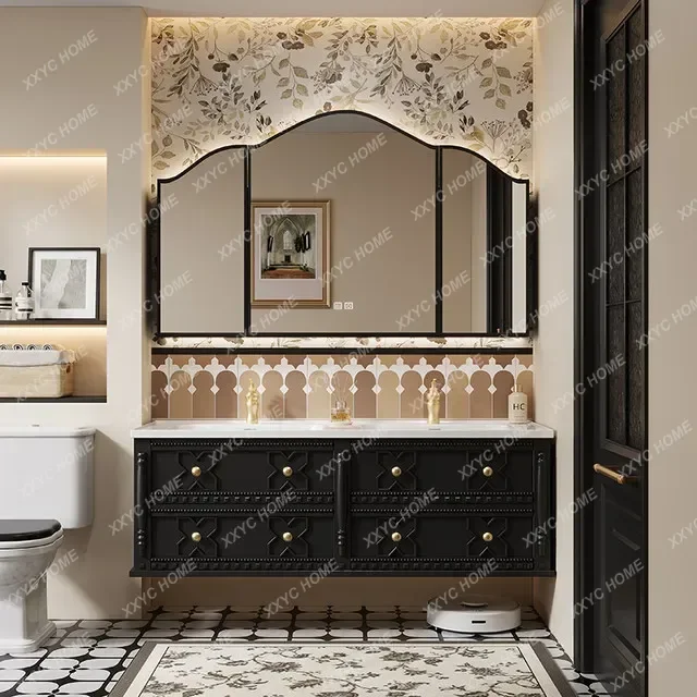 Aesthetic Mirror Modern Bathroom Cabinet Storage Vintage Floating Bathroom Cabinet Floating Luxury Gabinete Trendy Furnitur