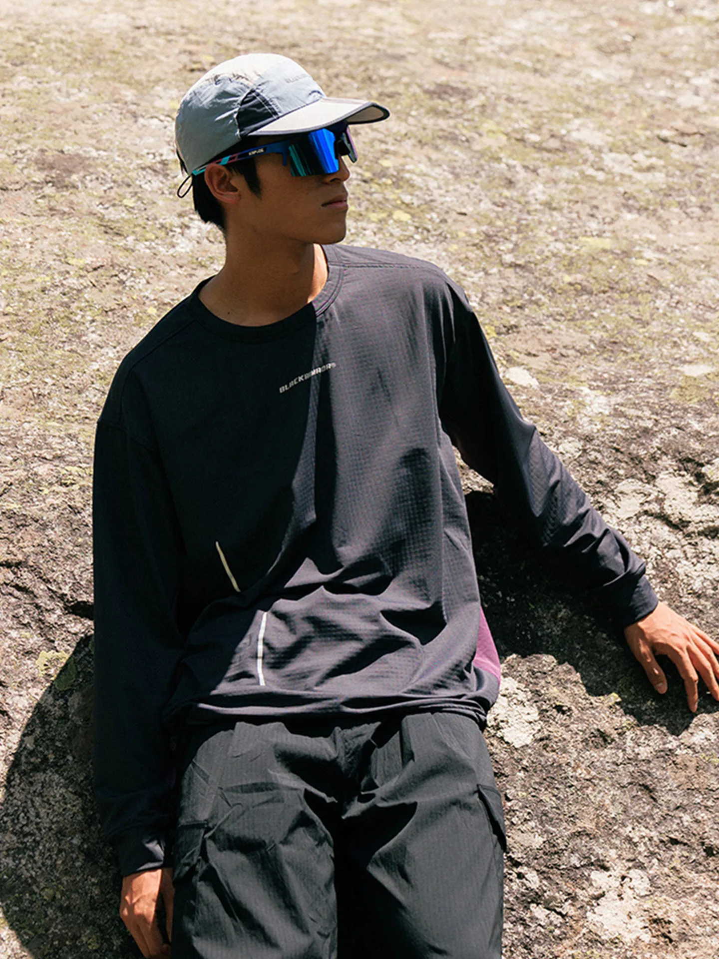 

Американский Sle Outdoor Color Blo Qui Dry Светоотражающая футболка Long Sve Мужская весенне-осенняя повседневная свободная толстовка