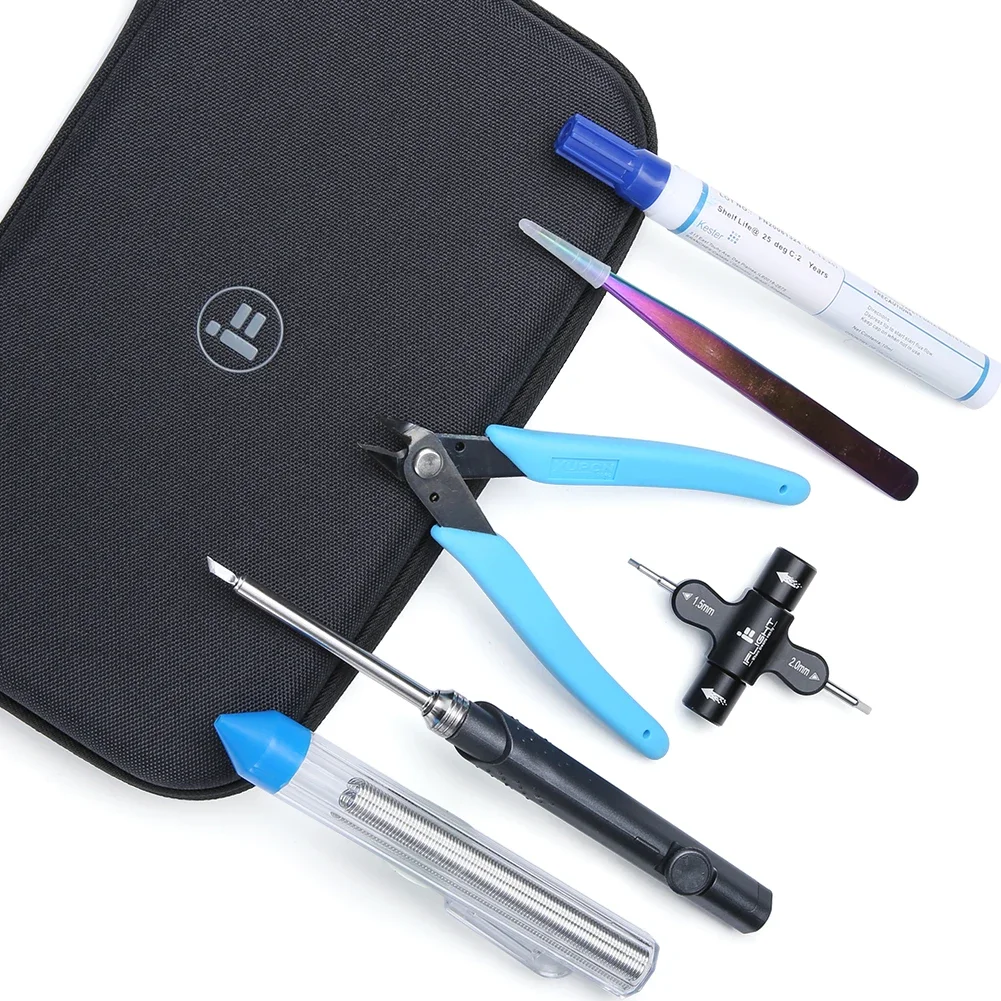 IFlight Soldering Iron Kit Quad Wrench / Iron / Soldering Pen / Tin Wire / Tweezers / Cutting Pliers / Tool Bag AIO Combo