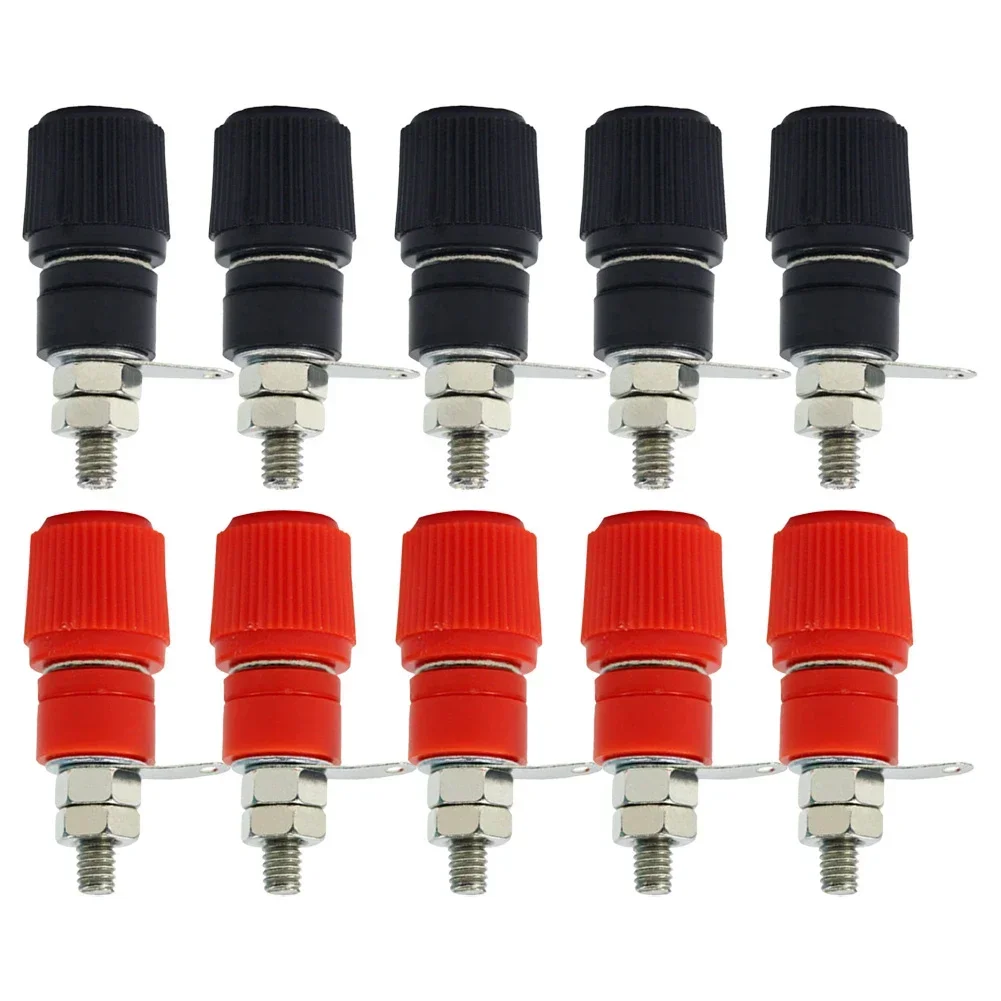 Adapter Banana Socket Approx. 33.5*10.6 Hexagonal Nuts. Main Rod Nickel Plating Panel Red+black Threaded Transfer