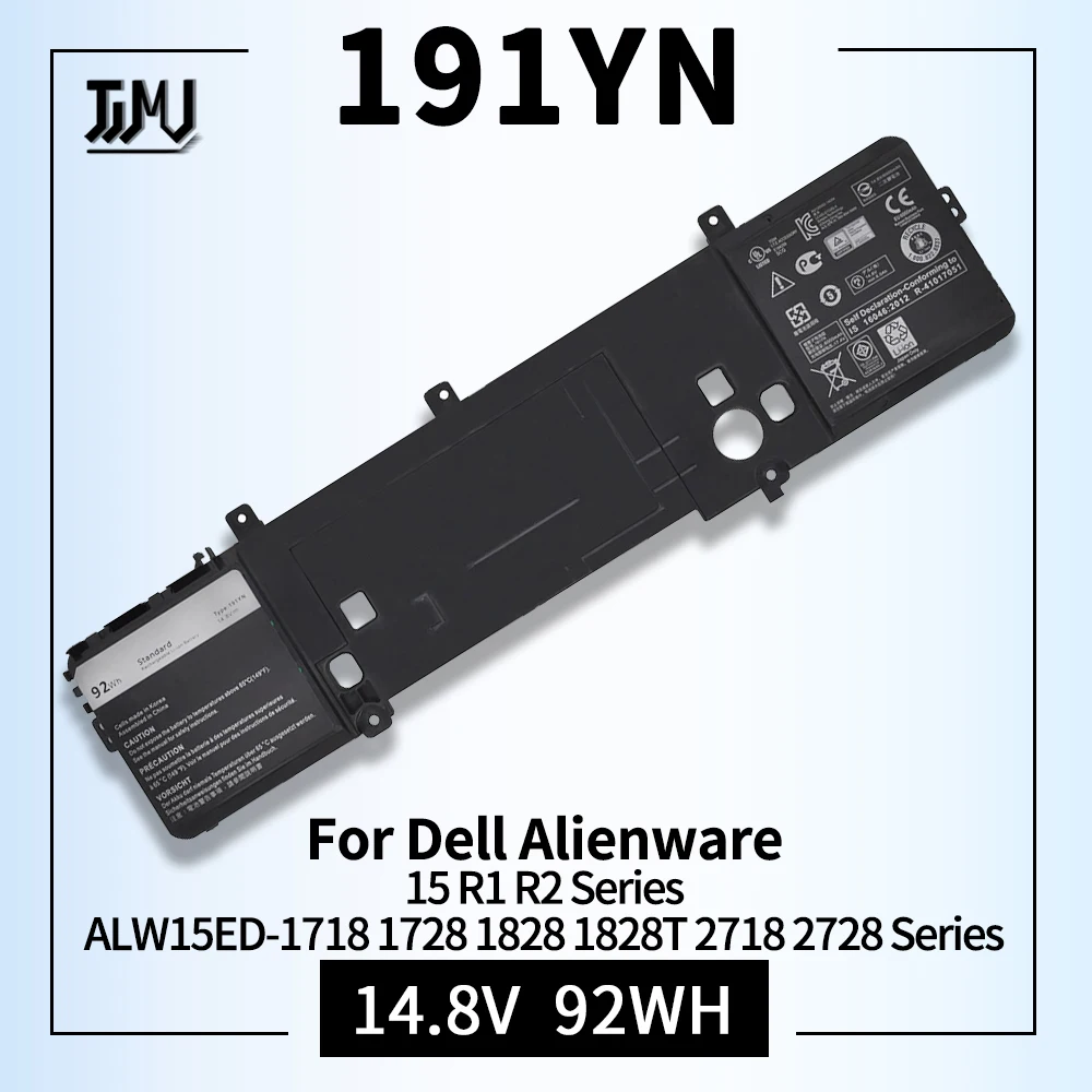 191YN Laptop Battery for Dell Alienware 15 R1 R2 ALW15ED-1718 1728 1828 1828T 2718 2728 P42F 410GJ 2F3W1 02F3W1 8NH55 08NH55