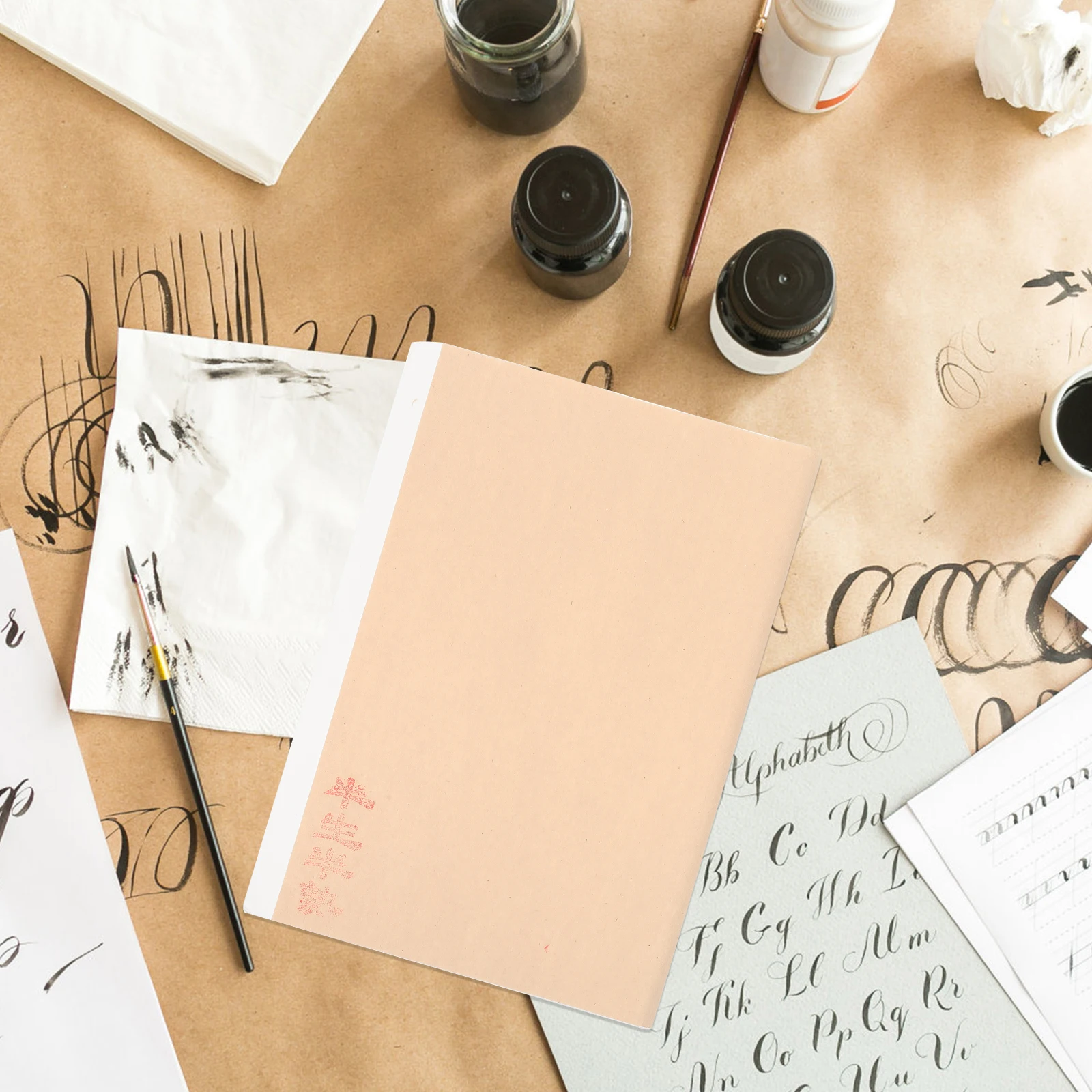 

100 Pcs Hand Lettering Practice Paper Calligraphy Rice Handmade for Chinese Painting