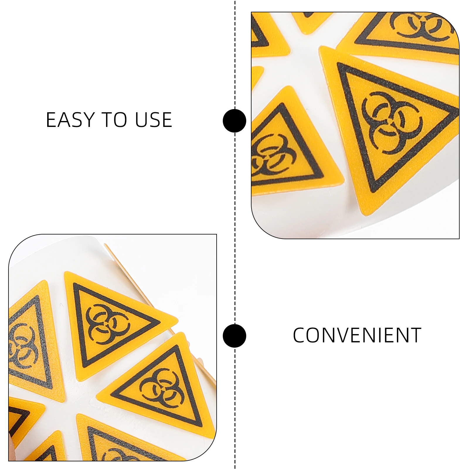 10 Pcs Sign Caution Decals Label Matte Material Warning Sticker Stickers