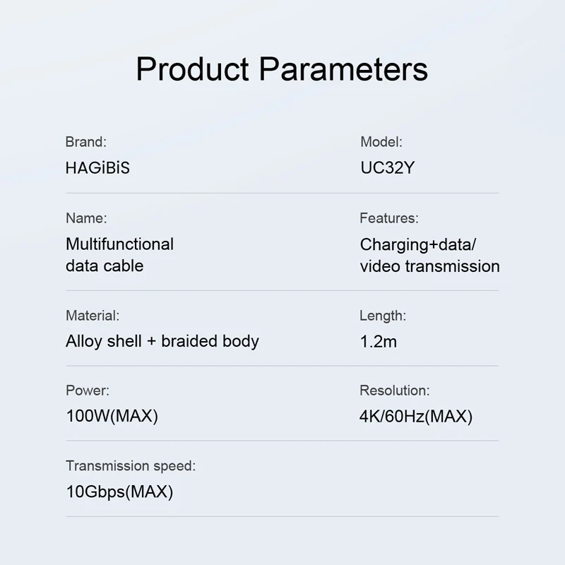 Hagibis-Cable de extensión USB tipo C 3,2 Gen2, macho a hembra, 4K, 100W, para iPhone 15, MacBook Pro, Samsung, portátil