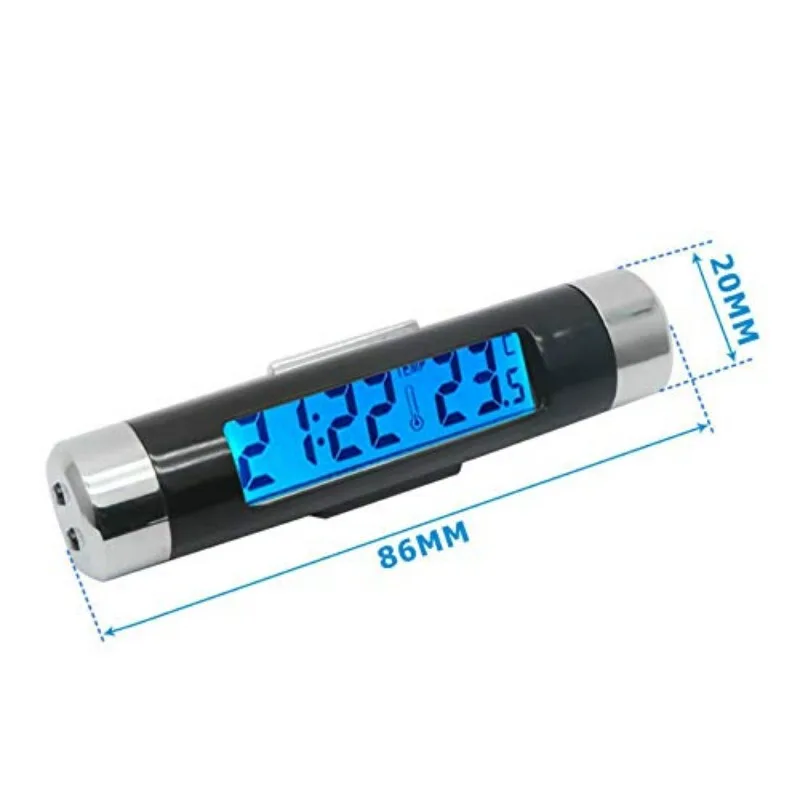 Car Digital LED Time Voltmeter Thermometer Electronic Clock Car LCD Digital Electronic Clock Thermometer Watch with Backlight