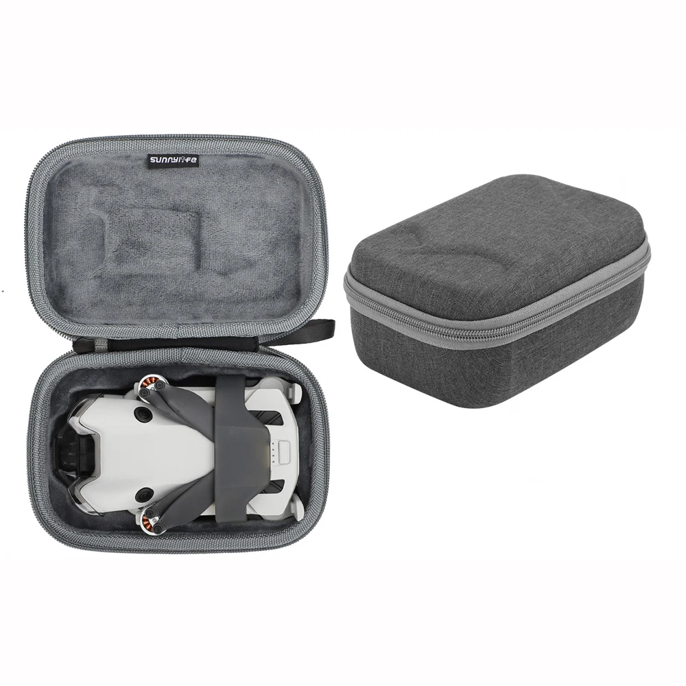 Gray Nylon Bag For DJI Mini 4 Pro RC-1/2 Remote RC-N1/N2 Storage Travel Carrying Case Handle Cover Stand-Alone Box Accessories