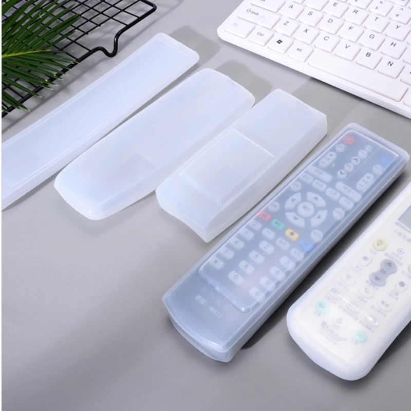 1PC White Transparent Silicone Remote Control Cover for TV Set-top Box Air Condition Remote Control Dustproof Soft Storage Case