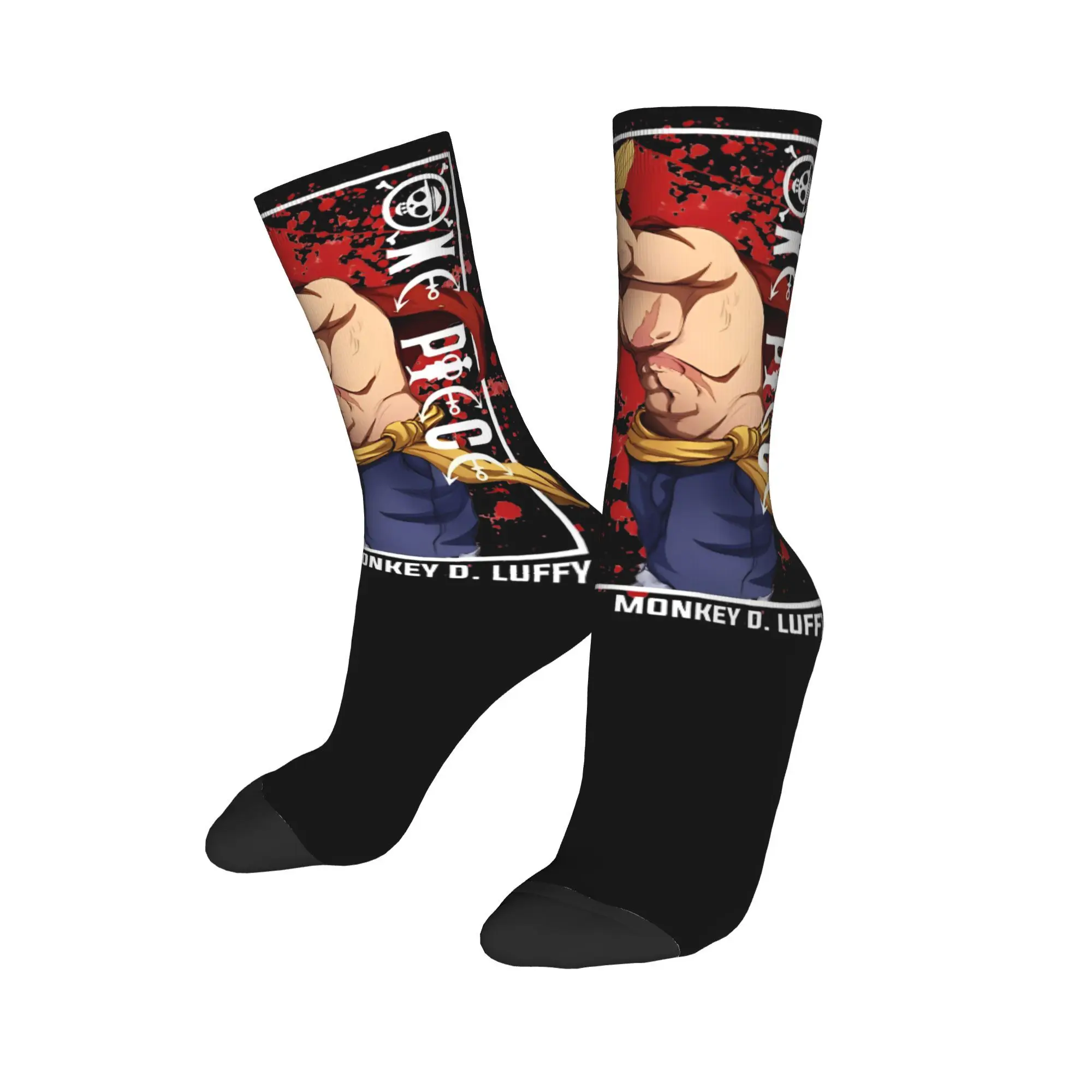 One Piece Monkey D Luffy  Socks for Women Men All Season  Cozy Long Socks Sweat Absorbing