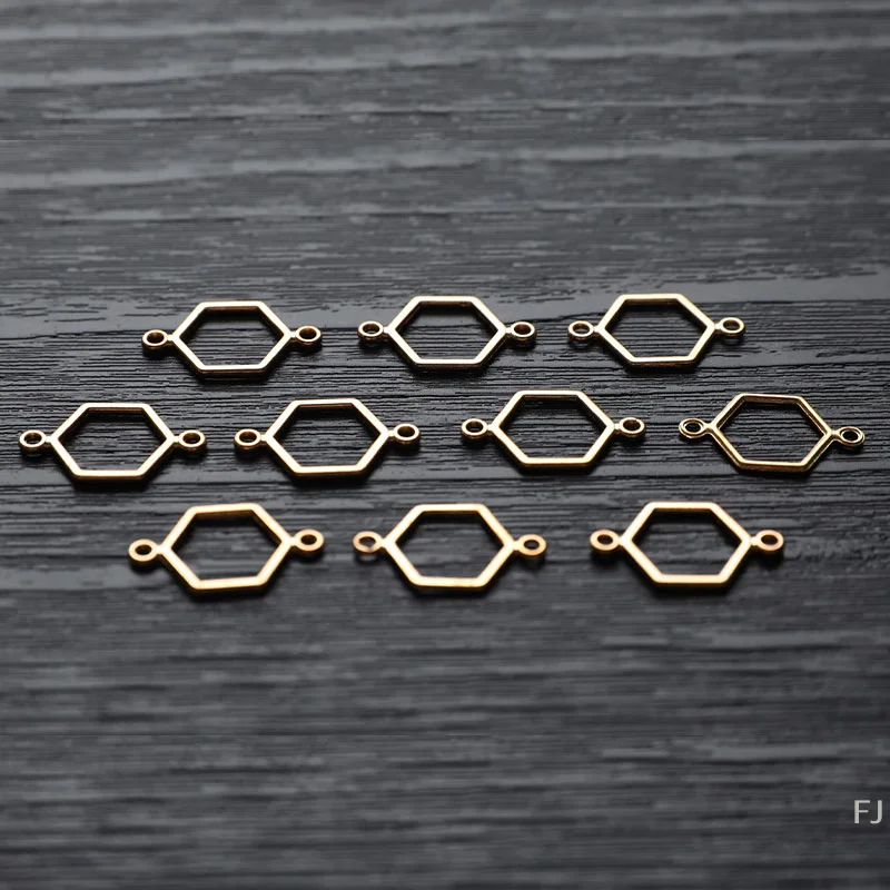

[YU]40pcs Gold Honeycomb Connector Charms For Jewelry Making DIY Jewelry Findings