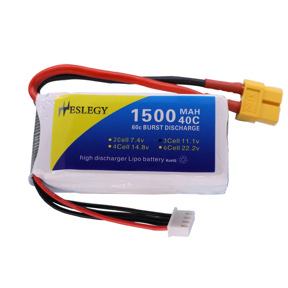 7.4V 11.1V 14.8v 1500mAh 2/3/4S Lipo battery T/XT60/JST Plug for RC Car Airplane Quadcopter spare parts 11.1V battery for RC toy