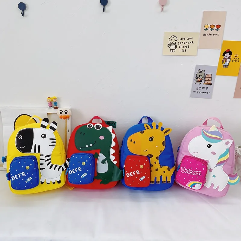 Kindergarten School Bag for Boys Girls Children Backpack Bookbag Cute Dinosaur Unicorn Zebra Deer Baby Travel Cartoon