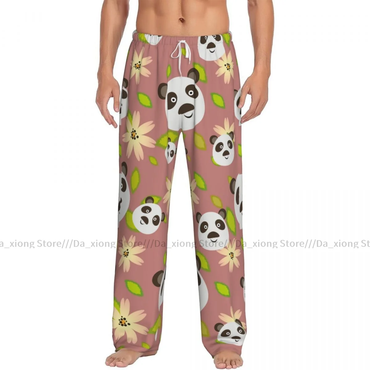 Panda Bear Mens Pajamas Pyjamas Pants Lounge Pants Sleep Bottoms