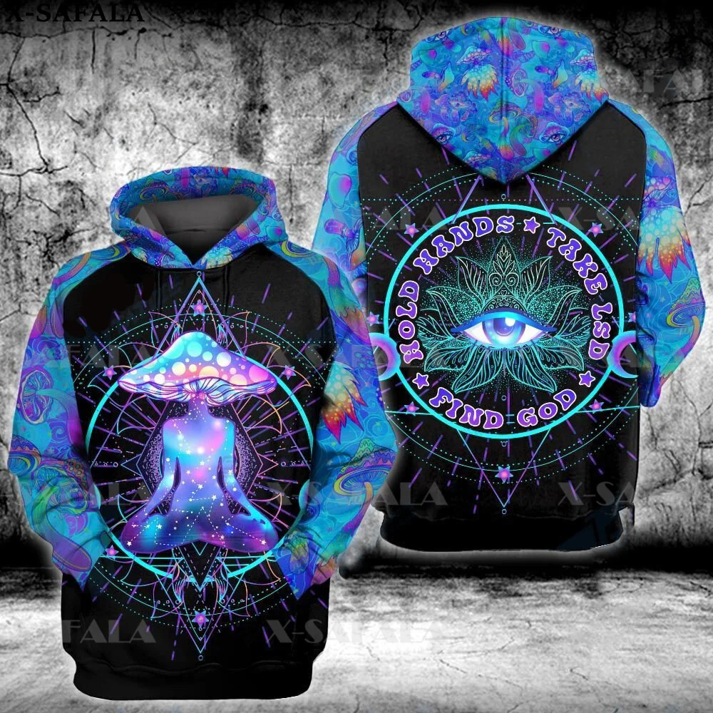 Nature Fungus Psychedelic Mushroom Trippy 3D Printed Hoodie Man Women Harajuku Outwear Hooded Pullover Tracksuits Casual-1