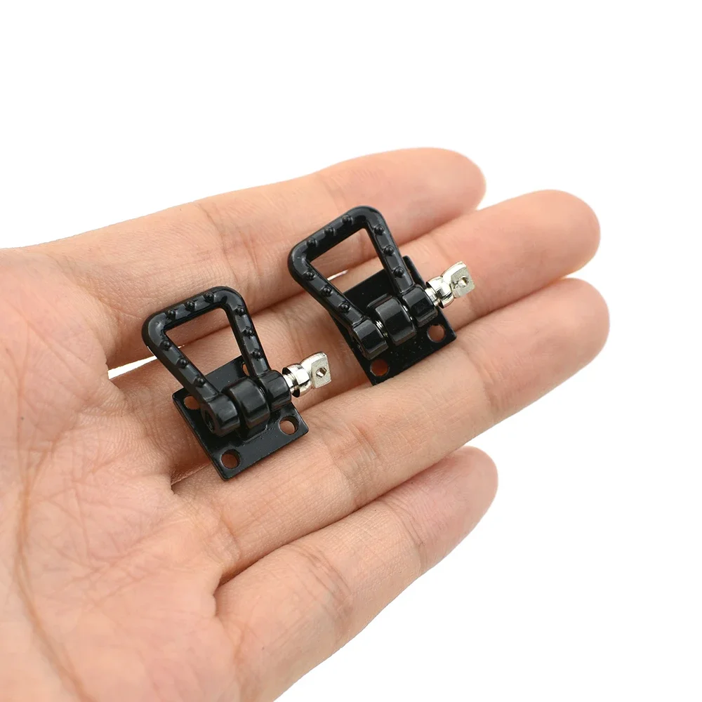 Metal Trailer Hook Buckle Decoration For 1/10 RC Crawler Car TRX4 G500 TRX6 G63 D90 Axial Scx10 Wraith CC01 Tamiya VS4 Jimny