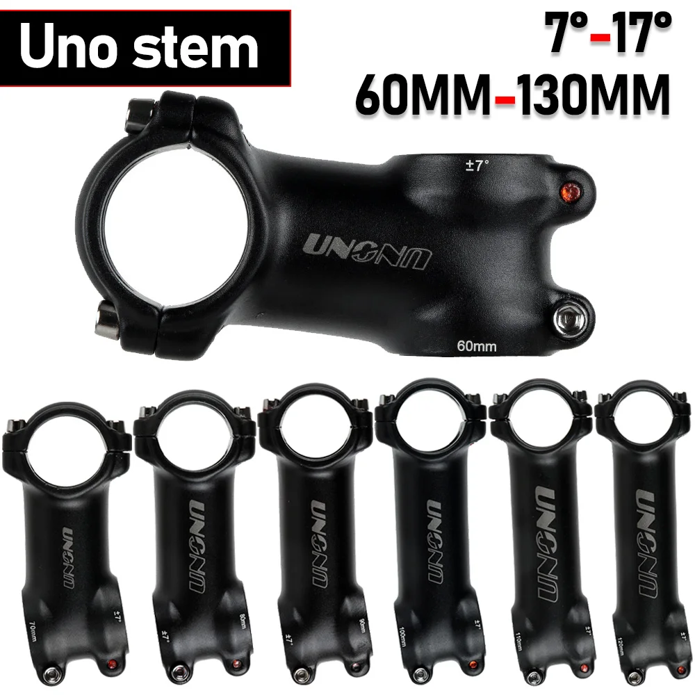 UNO Ultralight Stem 7  17 Degree MTB Mountain Bike Stem Fork 28.6 31.8mm 60/70/80/90/100/110/120/130mm Bicycle Riser Cycle Parts