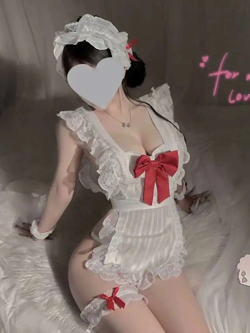 Seksowna pełna wdzięku pokojówka! Pure Desire Cosplay pokojówka potargana koronkowa jednolita sukienka elegancka słodka moda seksowne koreańskie sukienki damskie K55P