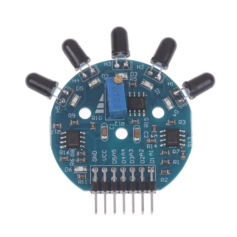 MK00215 Five Way Flame Sensor Module Analog & Digital Dual Output Fire Detection Module for Fire Fighting Robot DIY Repair Parts