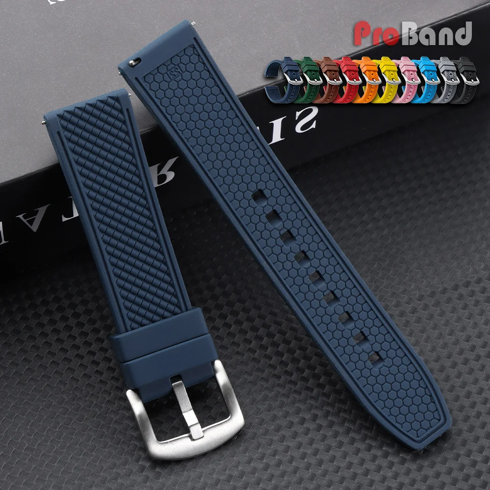 

Quick Release Rubber Watch Strap 20mm 22mm Silicone Watch Band for Seiko for Omega Universal Diving Replacement Wrist Bracelet