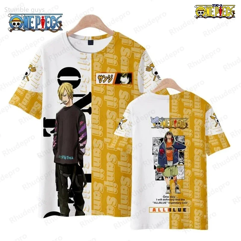 Summer Kids One Piece T-Shirt Ace Spade Pirates Jersey Casual Boys Clothes Girls Short Sleeve Outdoor Tops
