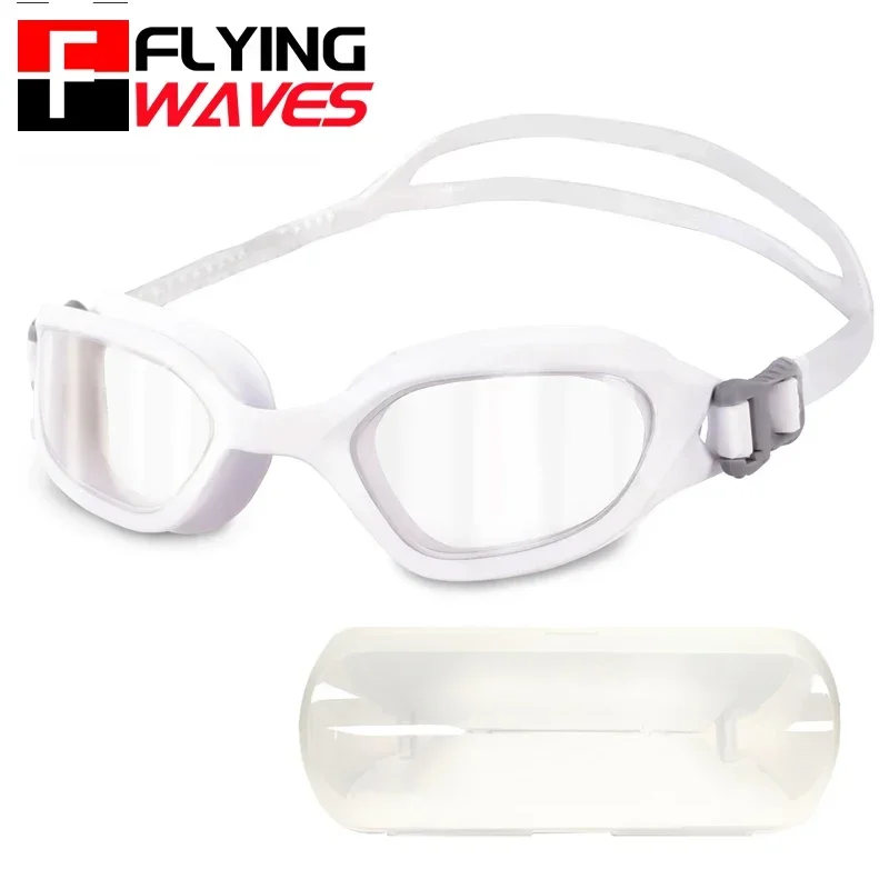 

FLYING WAVES Swimming Goggles Adult Kids Sports Swimming Eyewear Optical Lens HD Waterproof Anti Fog Large Frame Pool Glasses