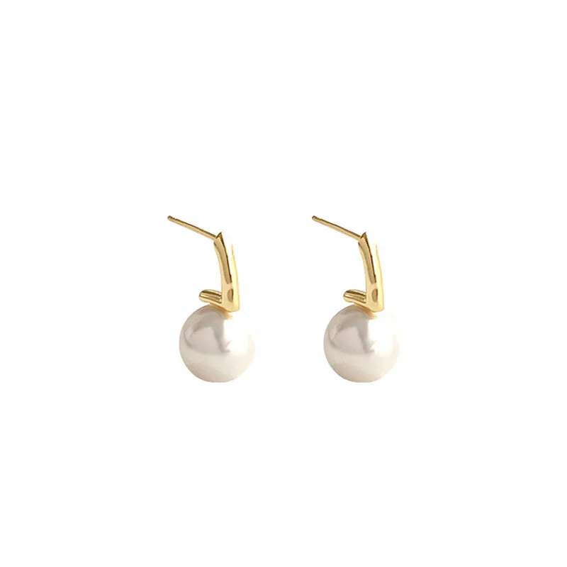 925 Sterling Silver French Exquisite Natural Freshwater Pearl Earring for Women Temperament Wedding Party Jewelry Accessories