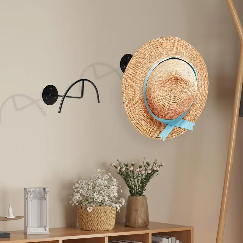 Wall Hat Stand Metal Wall Mounted Baseball Hats Rack Metal Hat Hanger For Wall Display Helmets Holder Organizer Display Rack For