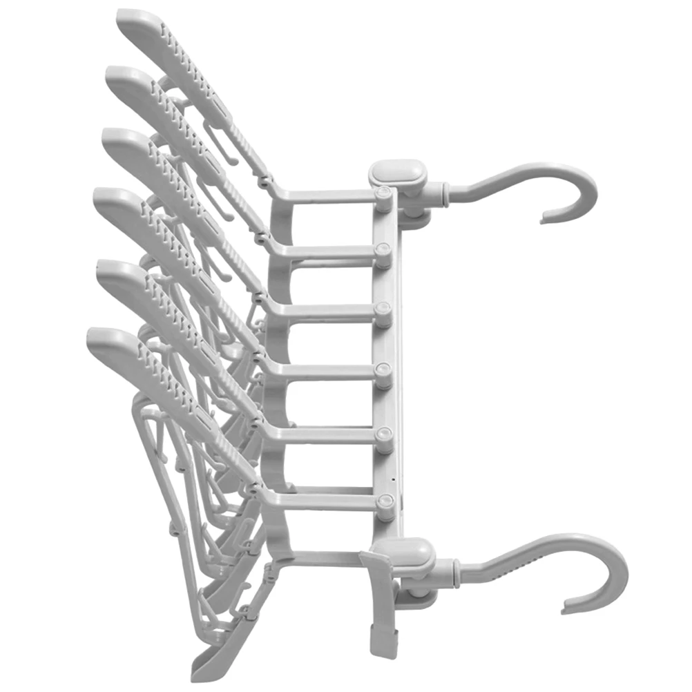 

1Pcs Multi-Functional Foldable Clothes Hanger Portable Sturdy Plastic Pants Rack for Home Hotel Wardrobe Storage Organizer